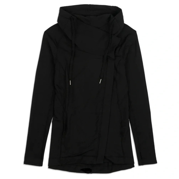 lululemon athletica Jackets & Blazers - Lululemon Coast Easy Wrap Jacket Black Modal French Terry W4AUGS